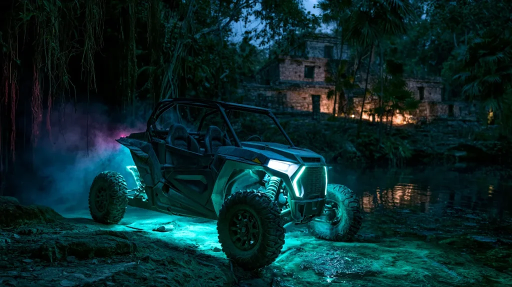Jungle cenote and ATV trail near Tulum