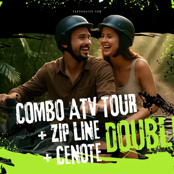 Double Rider Combo ATV, Cenote & Zip Line Tour