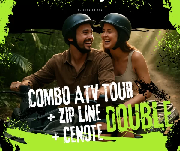 Double Rider Combo ATV, Cenote & Zip Line Tour