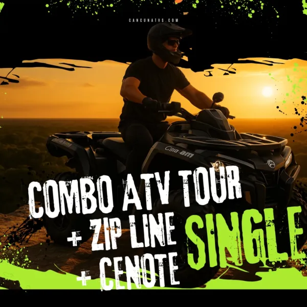Single Rider Combo ATV, Cenote & Zip Line Tour