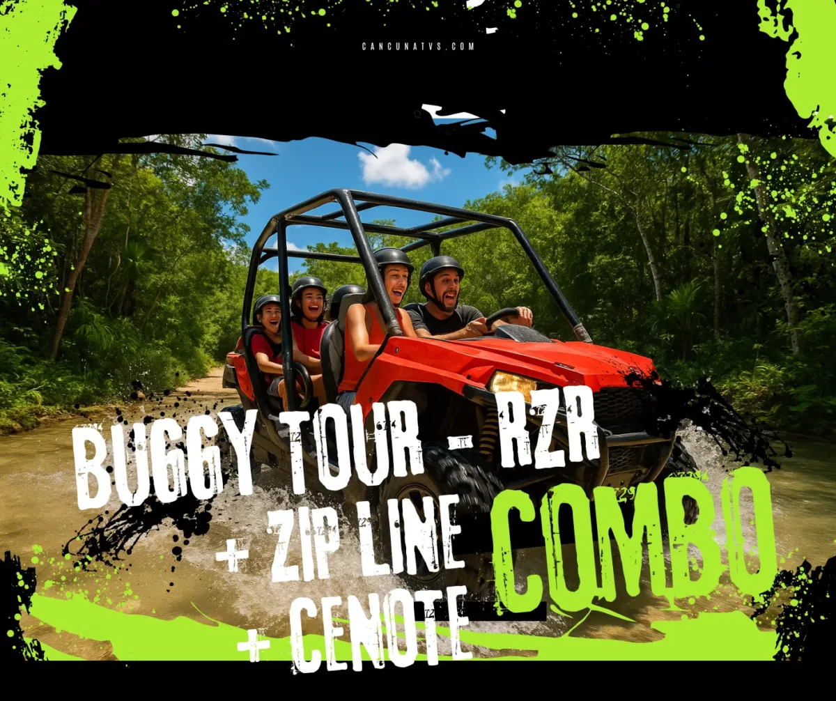 Aventura extrema en buggy, tirolesa y cenote - Image 1
