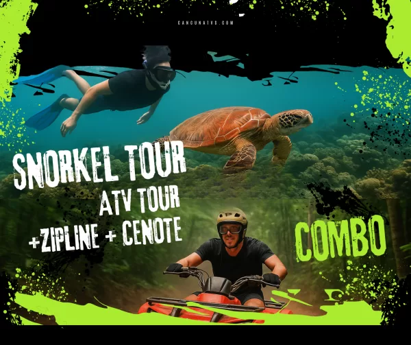Super Combo: Cancun Snorkeling, ATVs, Ziplines & Cenote